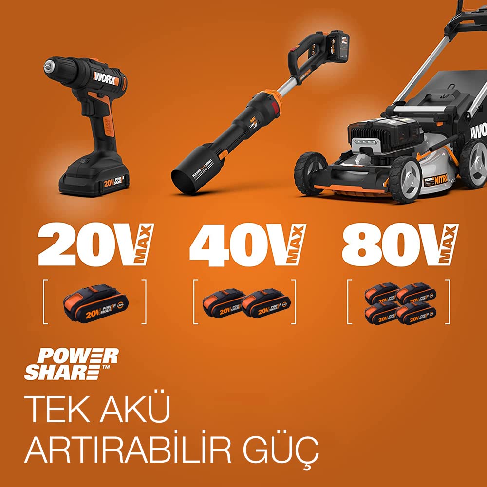 Bateria WORX, 20 V, 4 Ah WA3604 de íon de lítio - 5