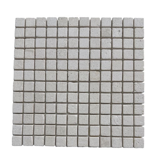 Albedo Pierre - Mosaïque Limestone Blanc Vieilli - 2,3x2,3x1CM