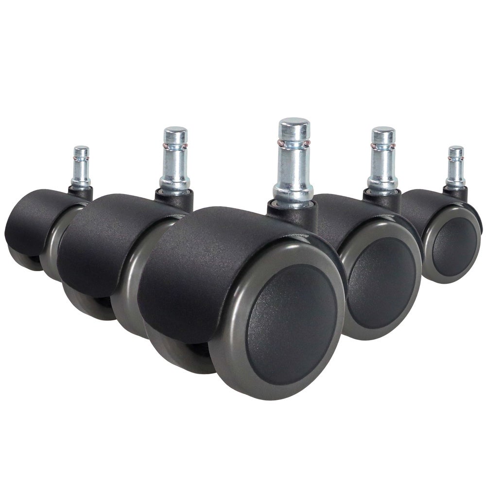 Kółka do krzeseł 5x ROLO FIX 10mm/50mm Czarny hjh OFFICE