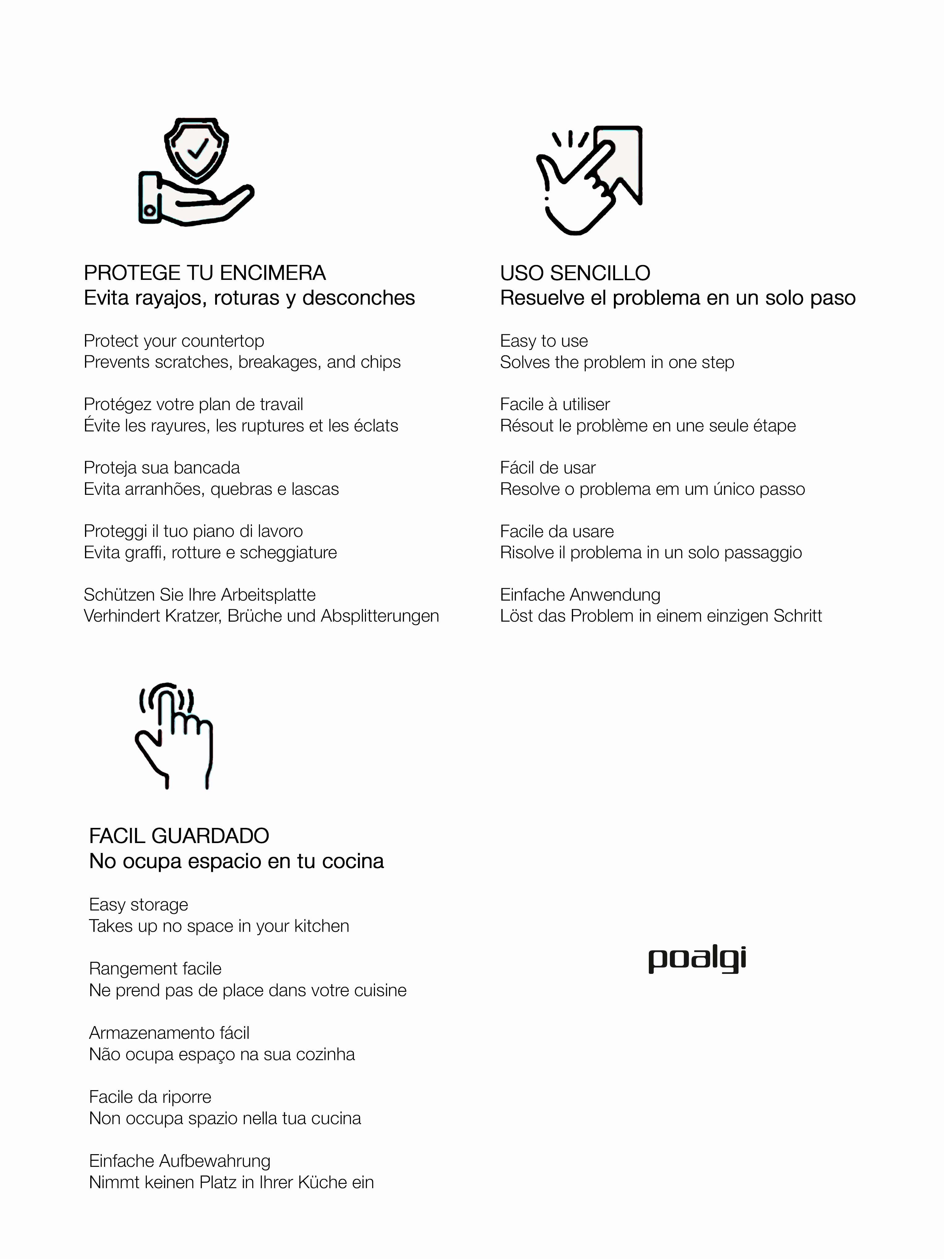 Protezione del piano di lavoro per lavello sottopiano 43,1x43,1 cm grigio - 5