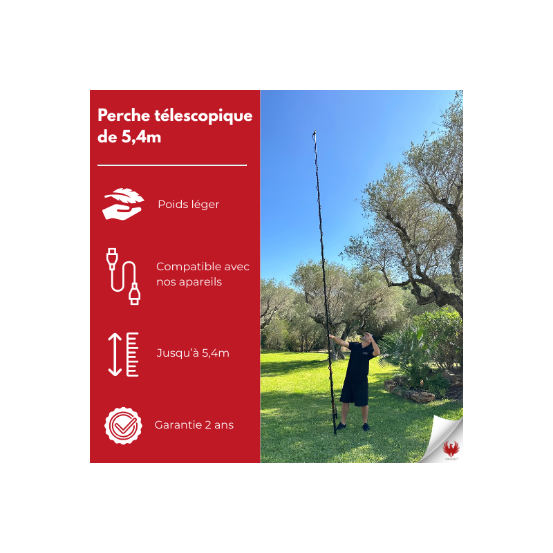 Perche EVO PHOENIX télescopique 5.4M pour PRO - DORSAL et GLADIATOR SPRAYER - 4
