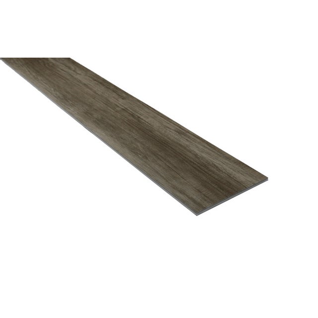 Sol SPC clipsable haute résistance tout en un gris 1,95 m² (couche d'usure 0,5 mm) - Gris patiné, 5 mm