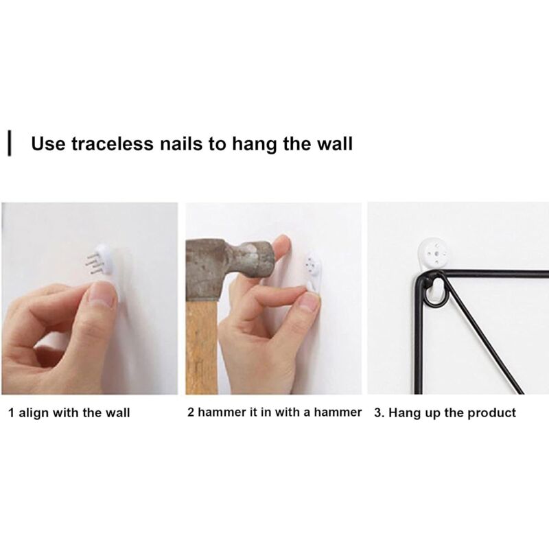 Porte-revues mural en métal avec 2 crochets pour magazines, livres et documents de bureau (noir) - 3