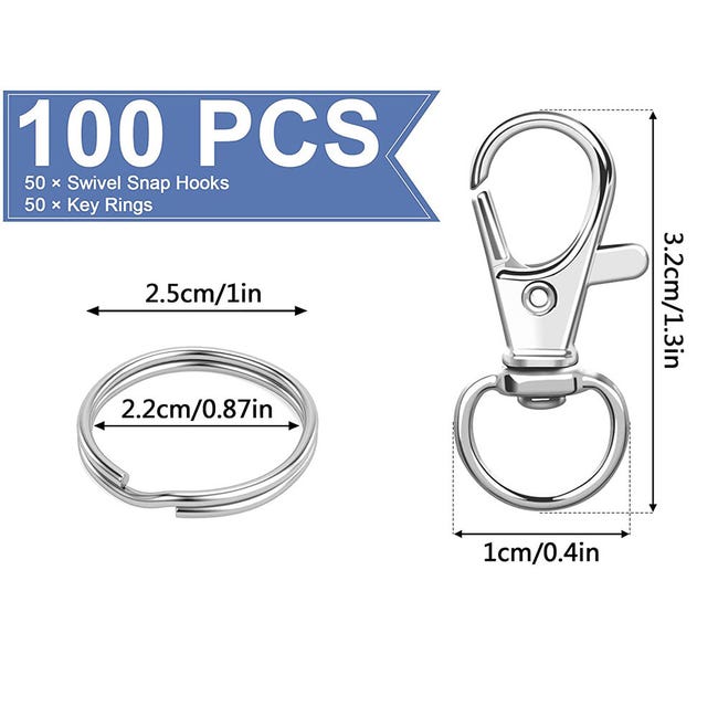 GIVBRO 200 anelli rotondi per portachiavi fatti a mano fai da te portachiavi accessori per gioielli per chiavi e gioielli, colore grigio, 20 mm GIVBRO 200 anelli rotondi per portachiavi fatti a mano fai da te portachiavi accessori per gioielli per chiavi e gioielli, colore grigio, 20 mm