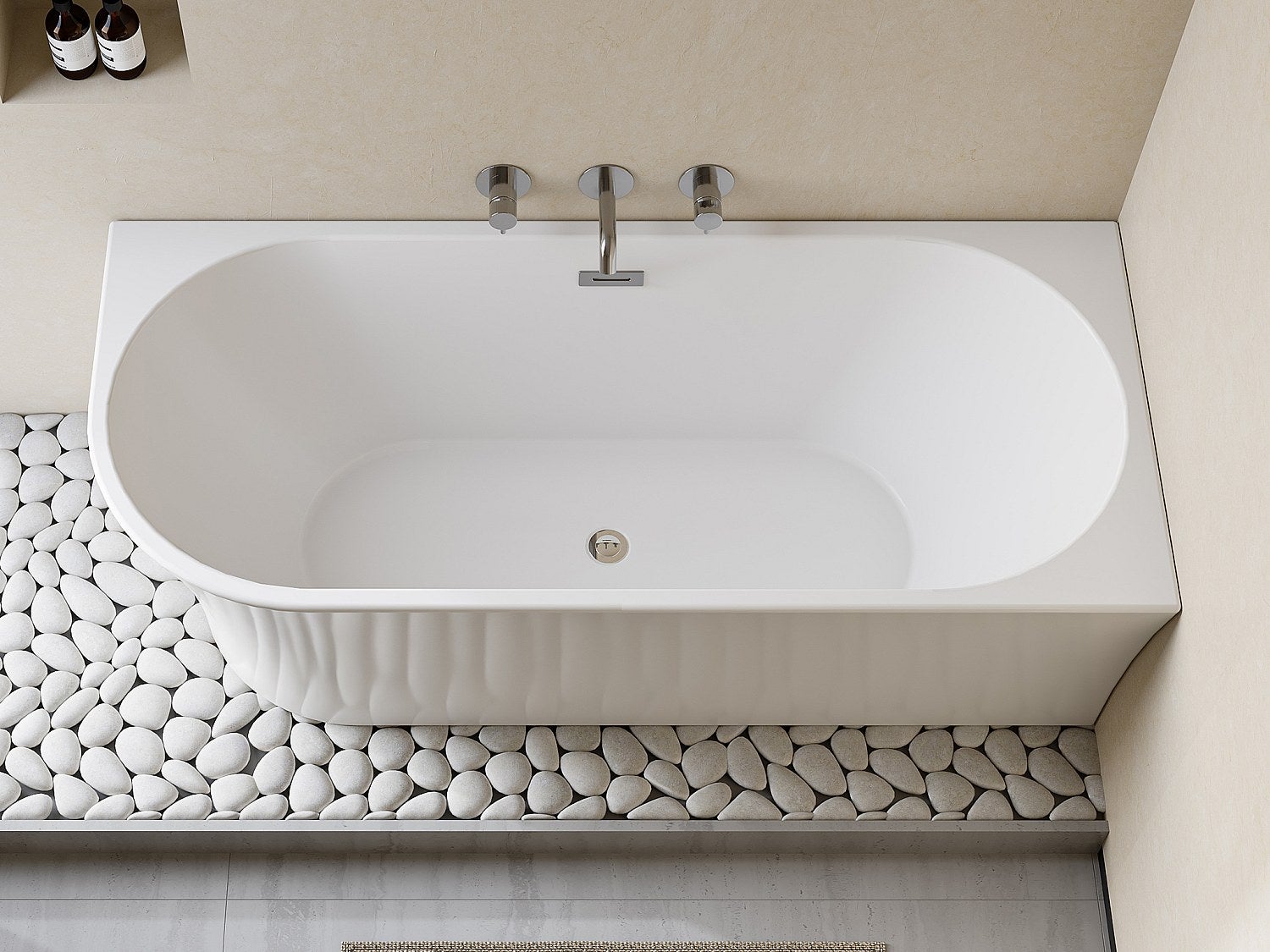 Bañera esquinera - 201 L - 150 x 75 x 59 cm - Blanco - Acrílico - ángulo derecho - PONTICOLA - 2