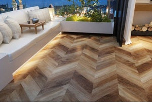 Carrelage sol/mur effet parquet marron INTERSIO MATT int/ext l.120 x L.60 cm MAJORCA TIFFANY