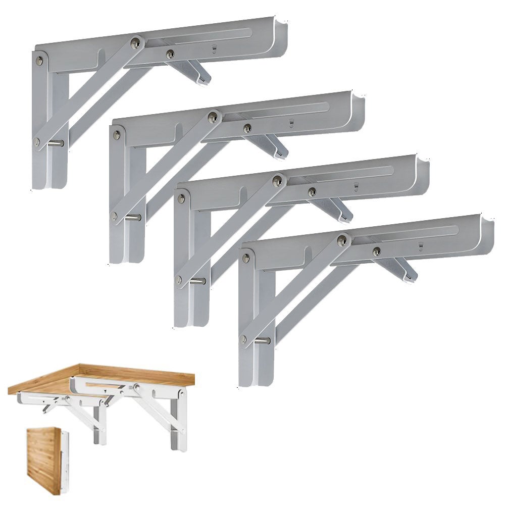 Soportes plegables de pulgadas para estanterías o mesas plegables de bricolaje soportes de estantería l plegables acero inoxidable resistente piezas