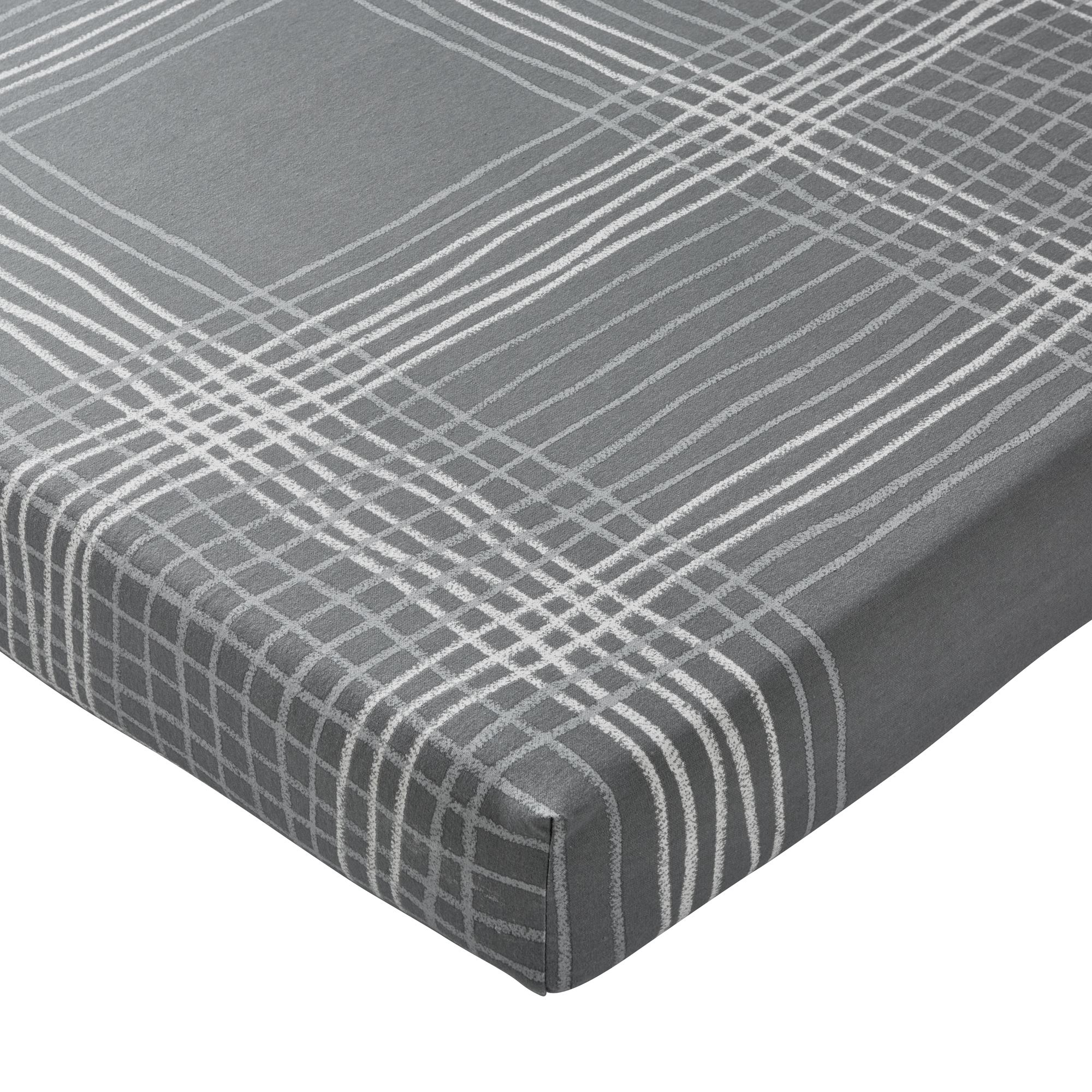 Drap-housse NOA 160x200x28 gris en coton - 4