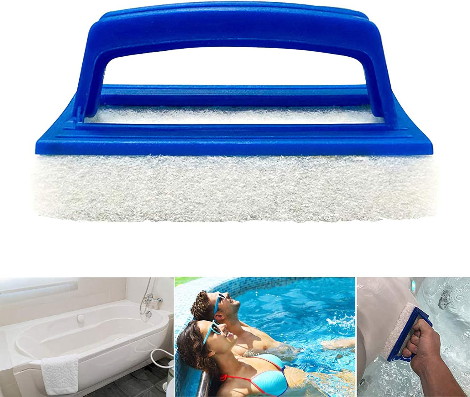 Lot de 2 Brosses Éponge pour Ligne d'Eau Piscine - Nettoyage des Parois et du Sol de Piscines et Spas - 5