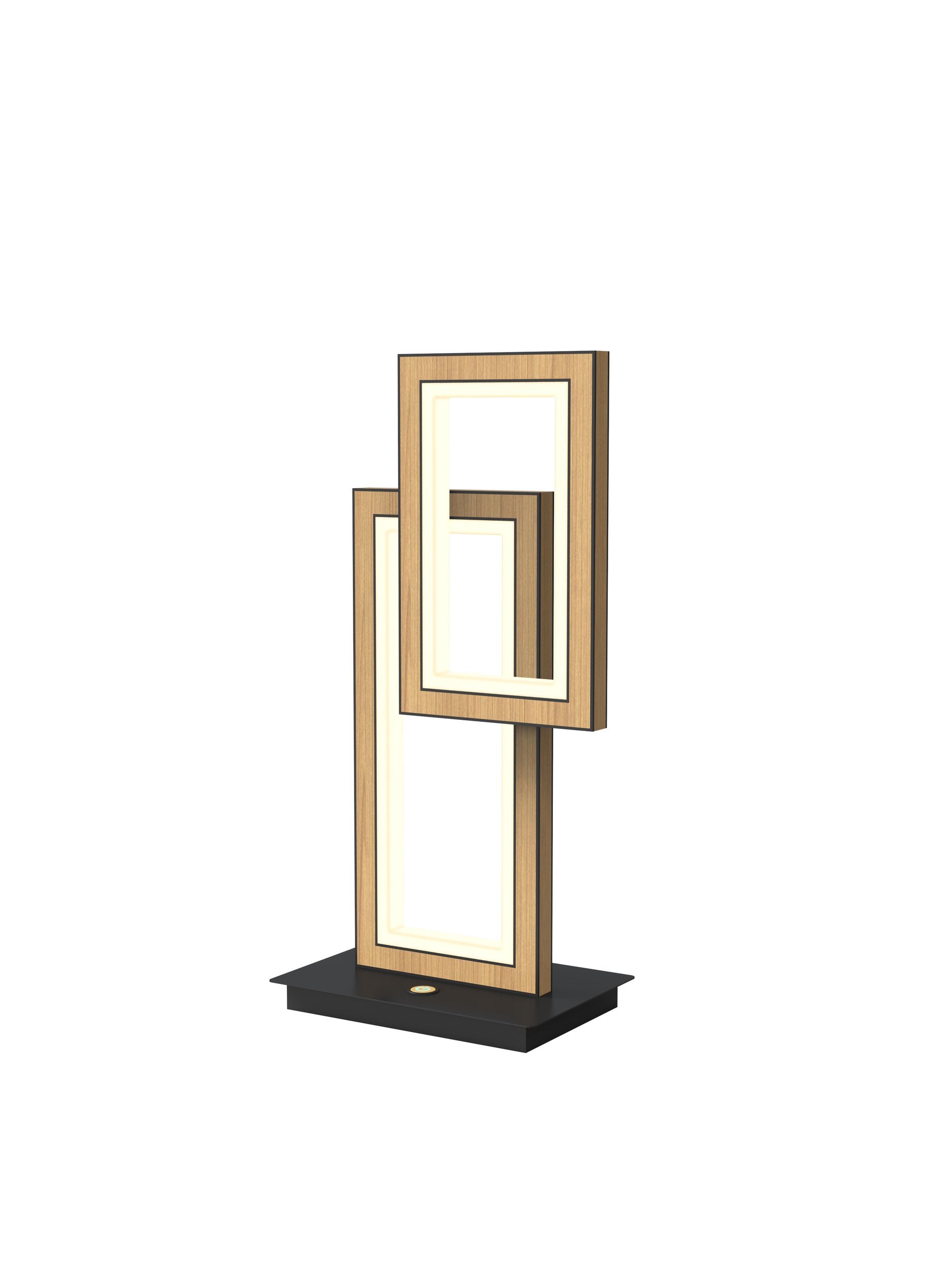 Lampe Ã&nbsp; poser LED dimmable PESCARA noir/bois H47,5cm - 3