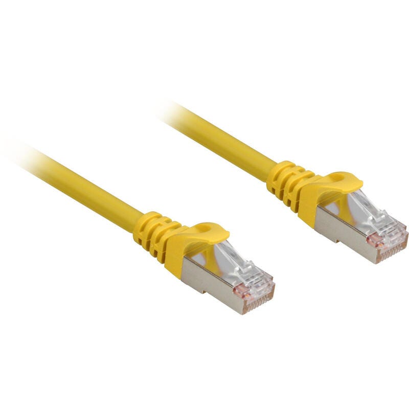 Sharkoon cable de red rj45 cat.6a sftp 3m amarillo | Leroy Merlin