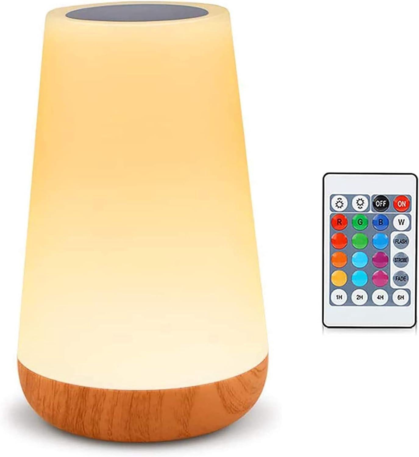 Lampka nocna, lampka nocna do sypialni, 13 zmieniających się kolorów, dotykowa lampka nocna, pilot RGB, regulowana intensywność