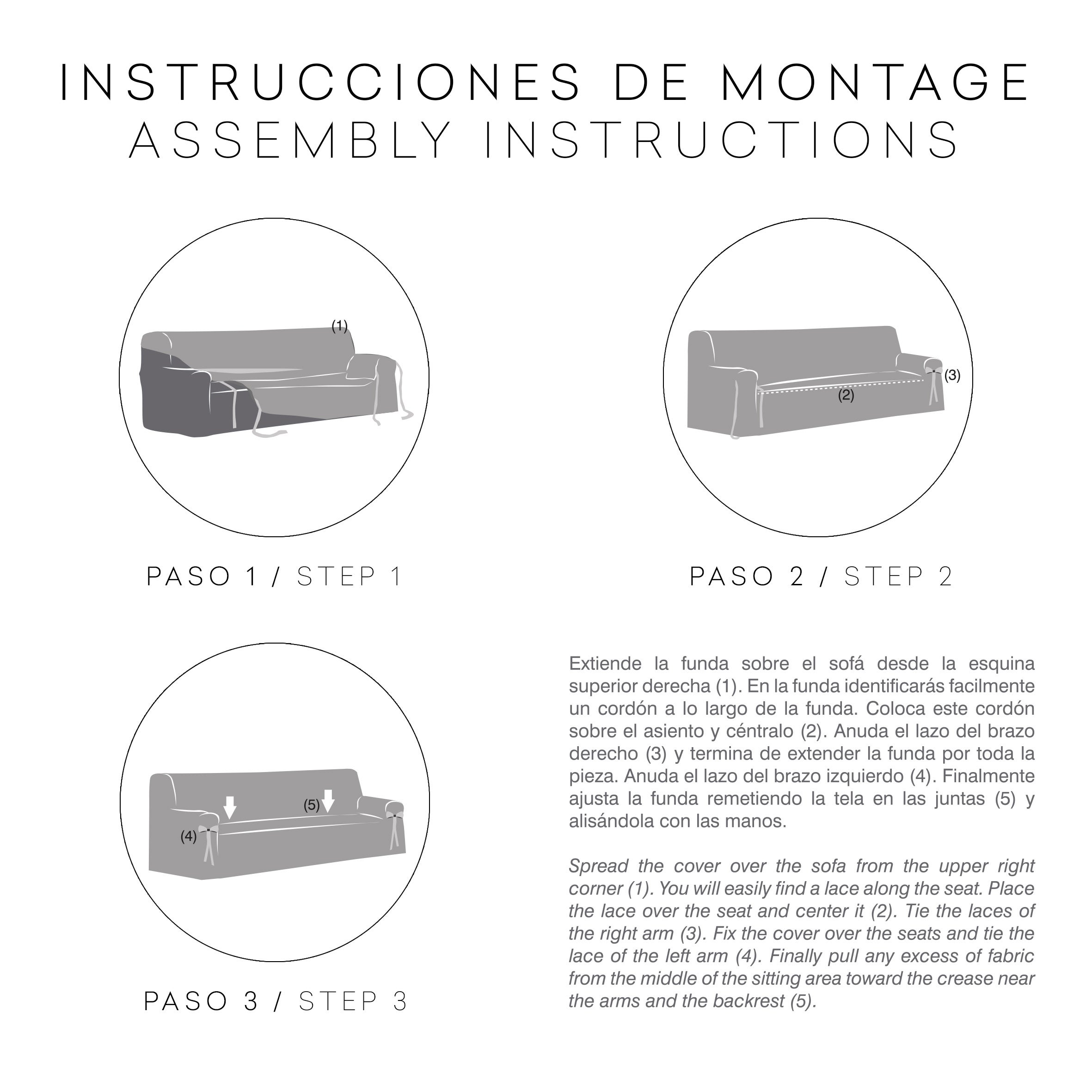 Housse de canapé Valeria 3 places universel lin 180 * 230 cm - 5