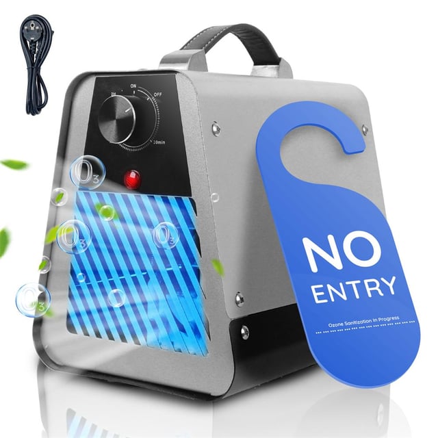 Generateur d'Ozone 50000mg/h - Purificateur d'Air Portable avec Timer 2H, Élimine Fumée, Odeurs d'Animaux et Moisissures, Idéal pour Maison et Voiture