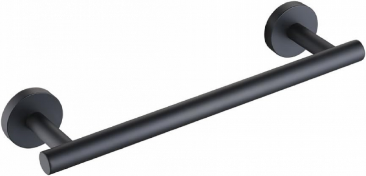 Wieszak na ręczniki, wieszak ścienny do łazienki, 30 cm, ze stali nierdzewnej, czarny