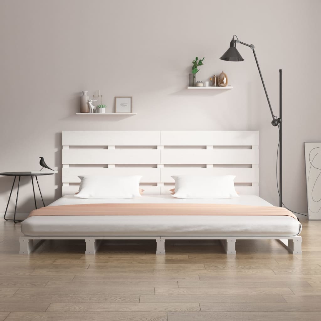 Cadre de lit sans matelas en bois massif de pin blanc pour la chambre, 180 × 200 cm - 3