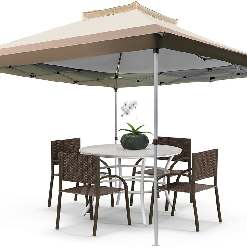 Składana Altana Ogrodowa 3,6 x 3,6 m, Metalowy Namiot Imprezowy, Torba Transportowa na Kółkach, z Plandekami z Siatki