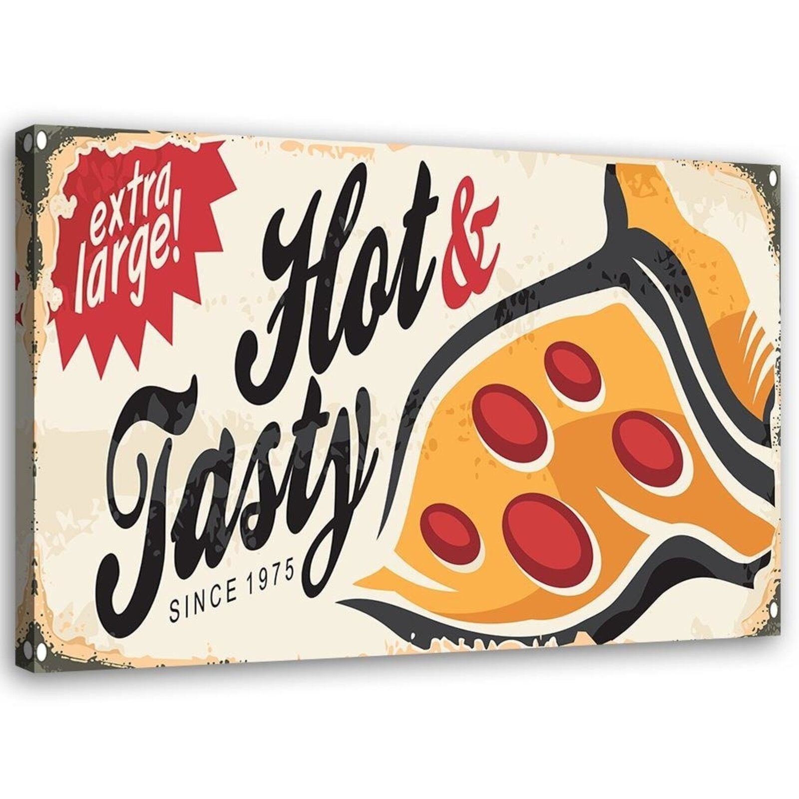 Obraz na płótnie, Retro pizza 90x60