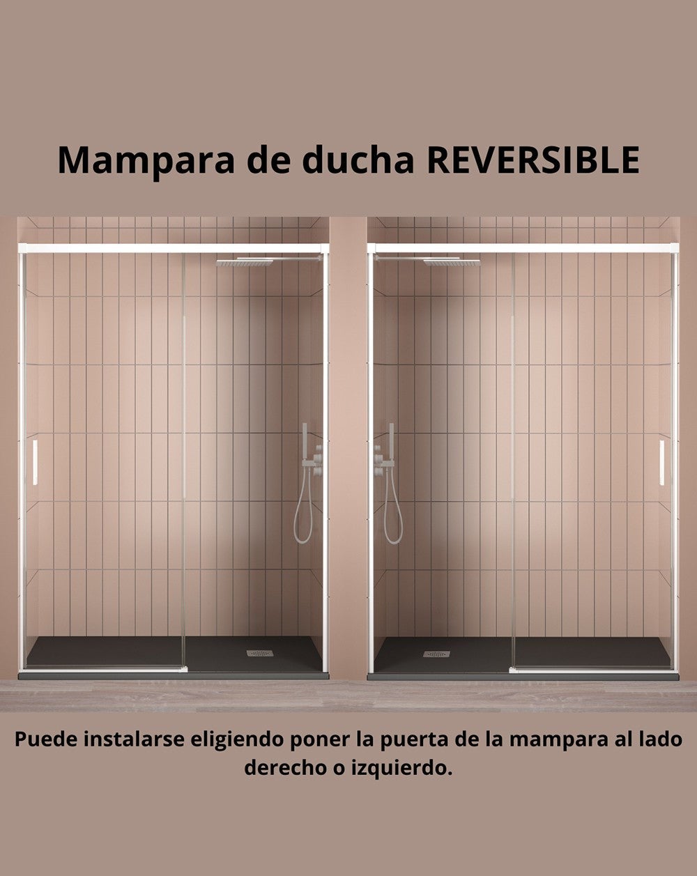 Parete doccia scorrevole 1 porta 1 fissa | 195 cm (Adattabile 189-194cm) | Vetro Anticalcare Trasparente 6 mm | Profilo bianco - 3