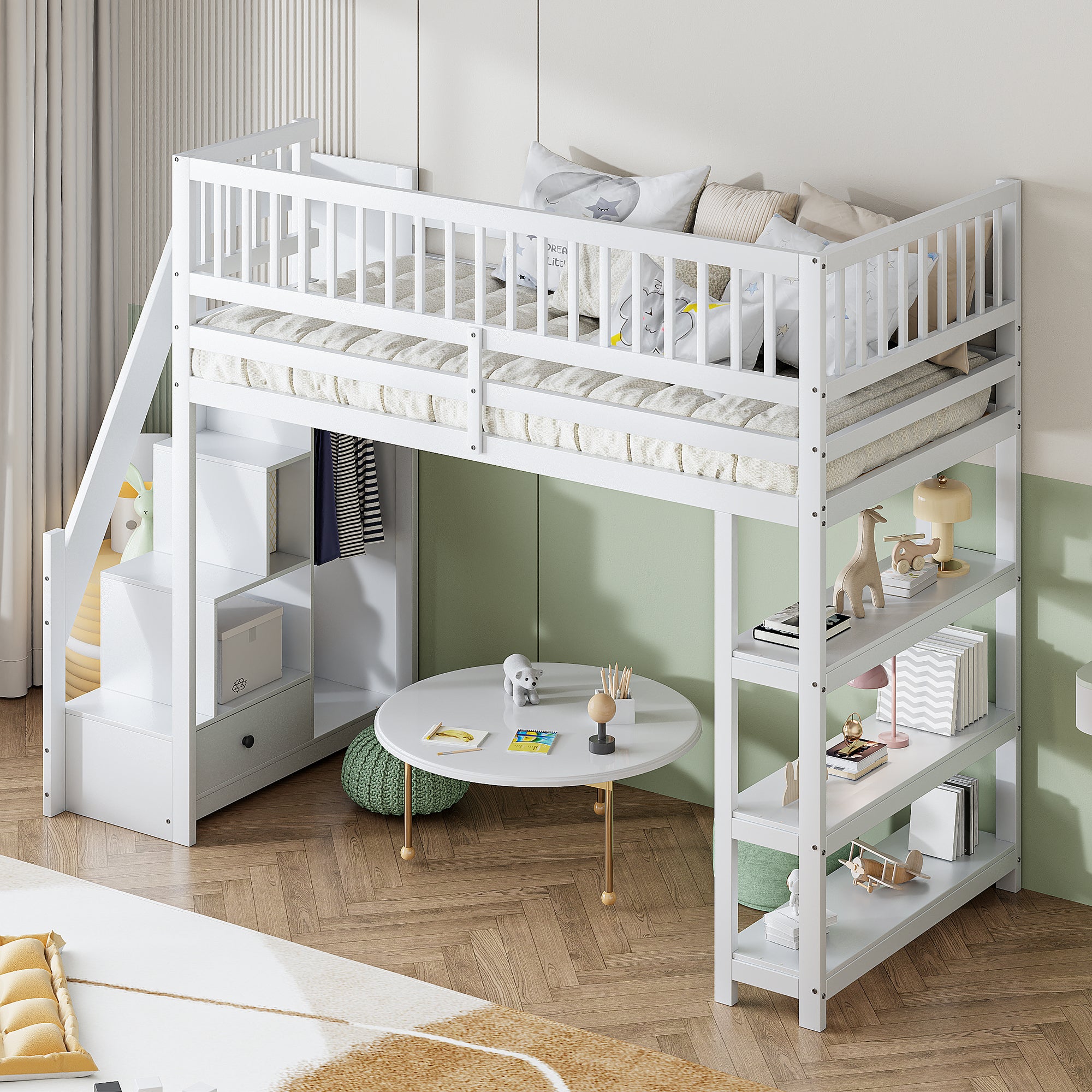 soppalco in legno per letto