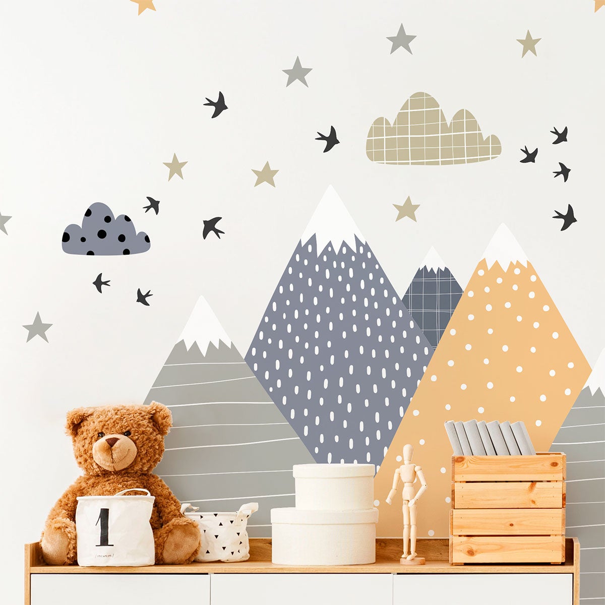 Adesivo bambino di montagna scandinavo jika - Sticker adesivo - adesivi murali - 70x105cm - 7