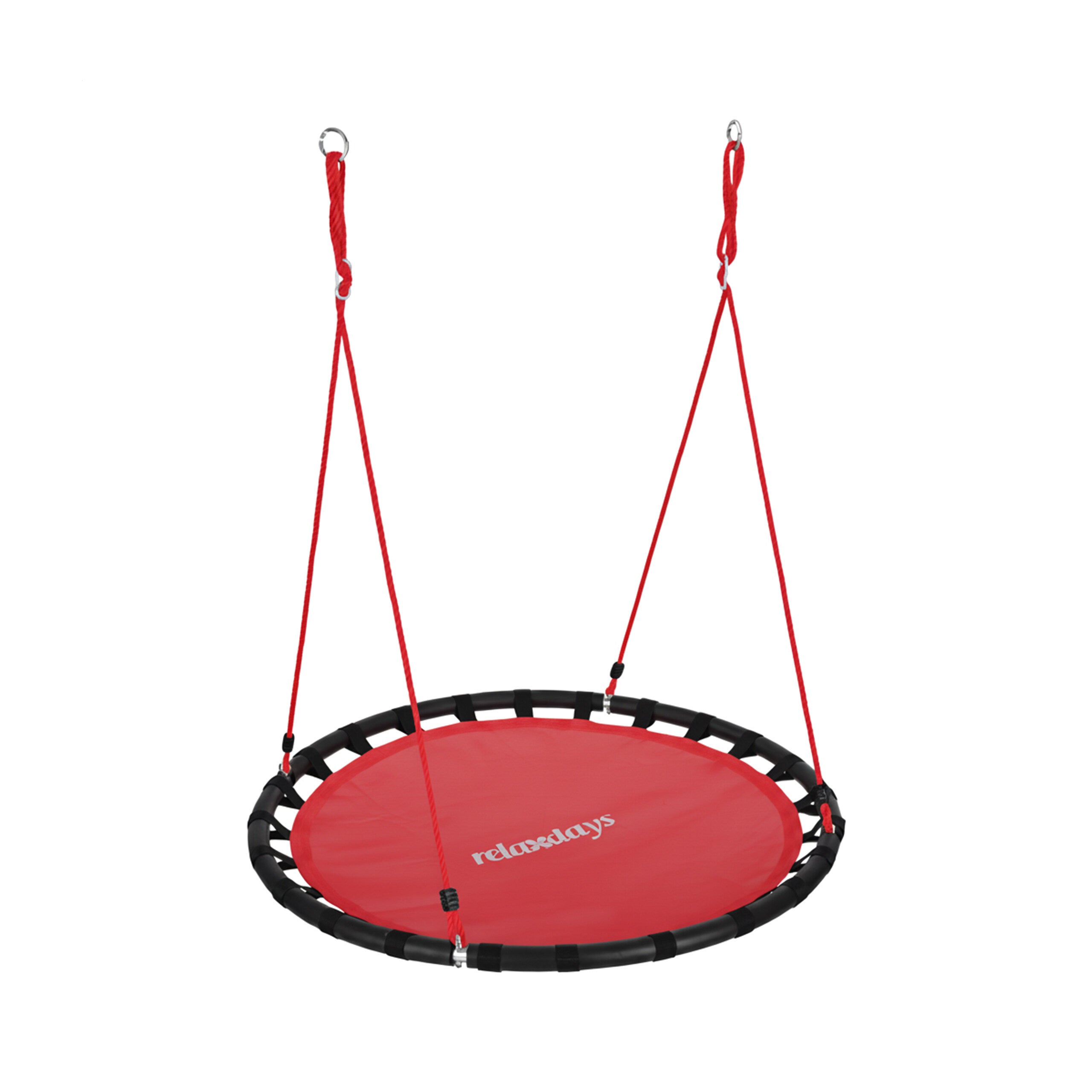 Balançoire-nid ronde, pour enfants et adultes, réglable, extérieure, 120 cm, jusqu'à 100 kg, rouge, Relaxdays | Leroy Merlin Balançoire-nid ronde, pour enfants et adultes, réglable, extérieure, 120 cm, jusqu'à 100 kg, rouge, Relaxdays | Leroy Merlin