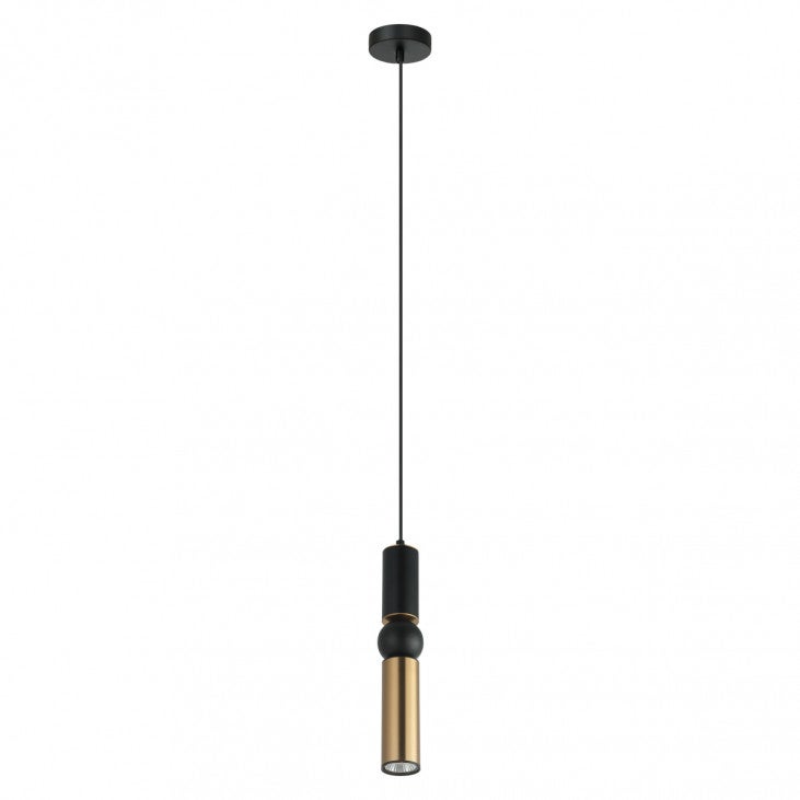 Lampa wisząca brąz antyczny Isidora czarna 1xGU10x25W metal wym:110x10x10cm IP20 Italux