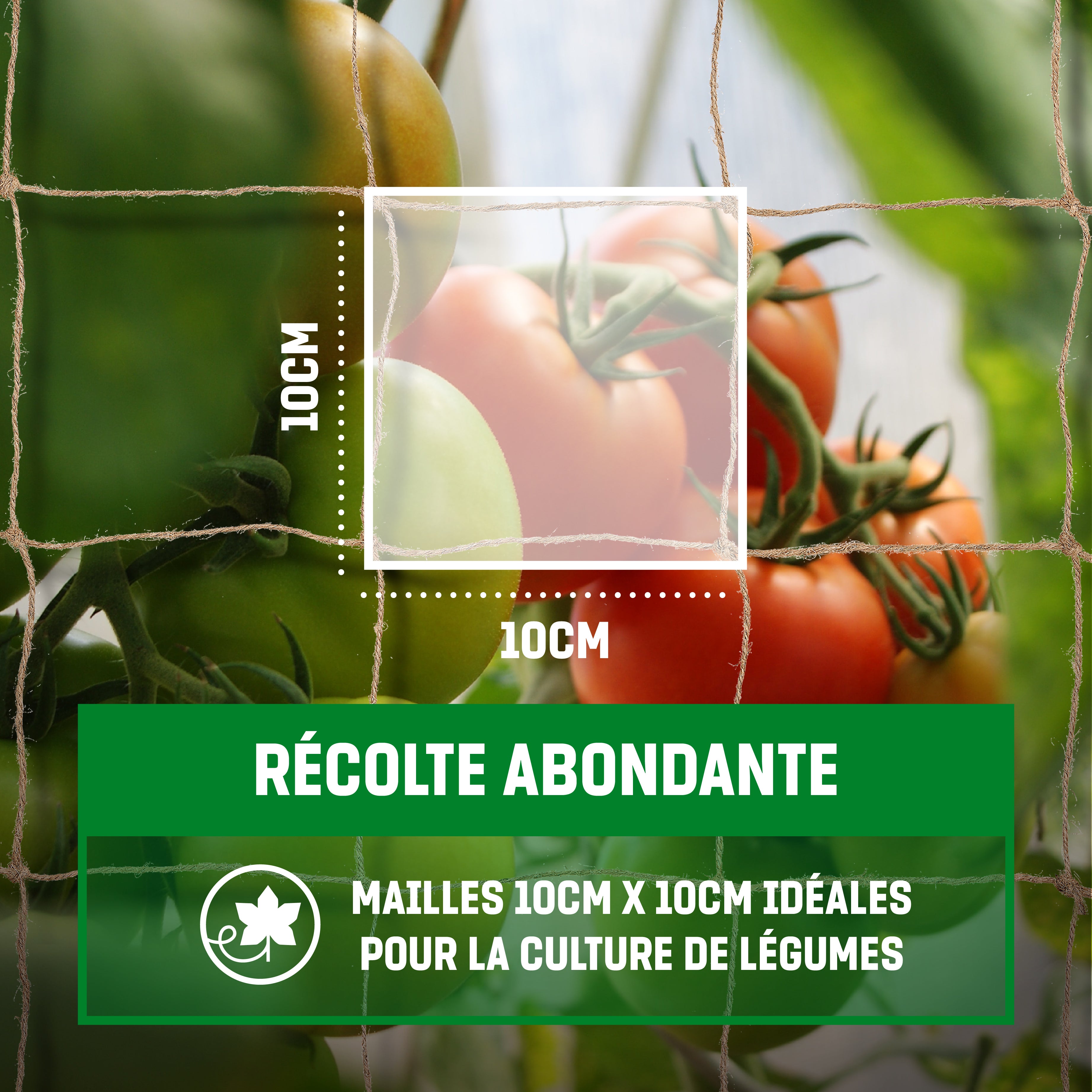 GardenGloss Filet de jute pour plantes grimpantes à grandes mailles - 100% Naturelle - Supports pour plantes grimpantes (2m x 2.5m) - 2