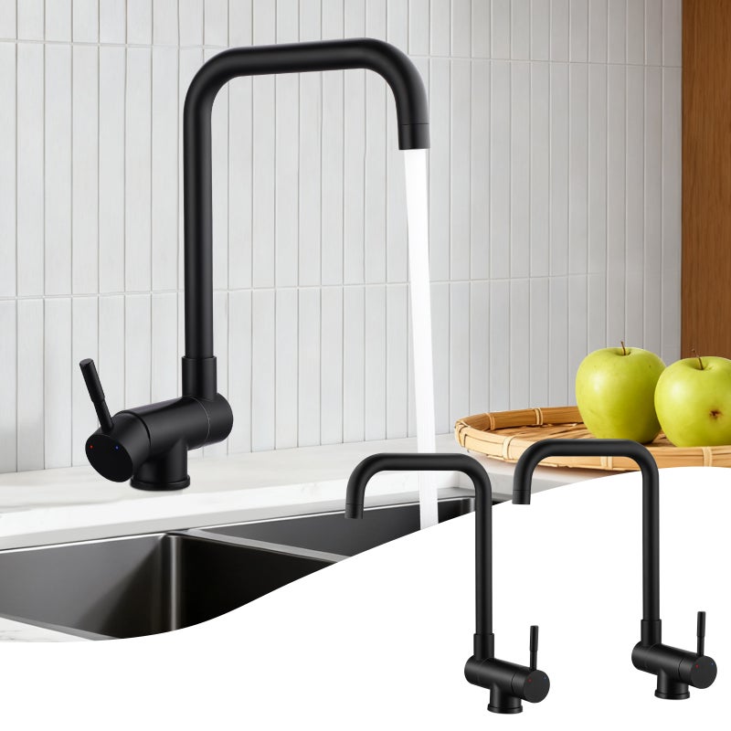 LOVHAUS Bateria Kuchenna pod Okno, Zestaw 2 Sztuki Składanej Baterii Kuchennej, Obrotowa o 360° Bateria z Przednim Okienkiem