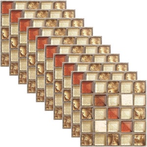 10 Fogli Di Piastrelle Adesive Da Cucina, Autoadesive, 3D