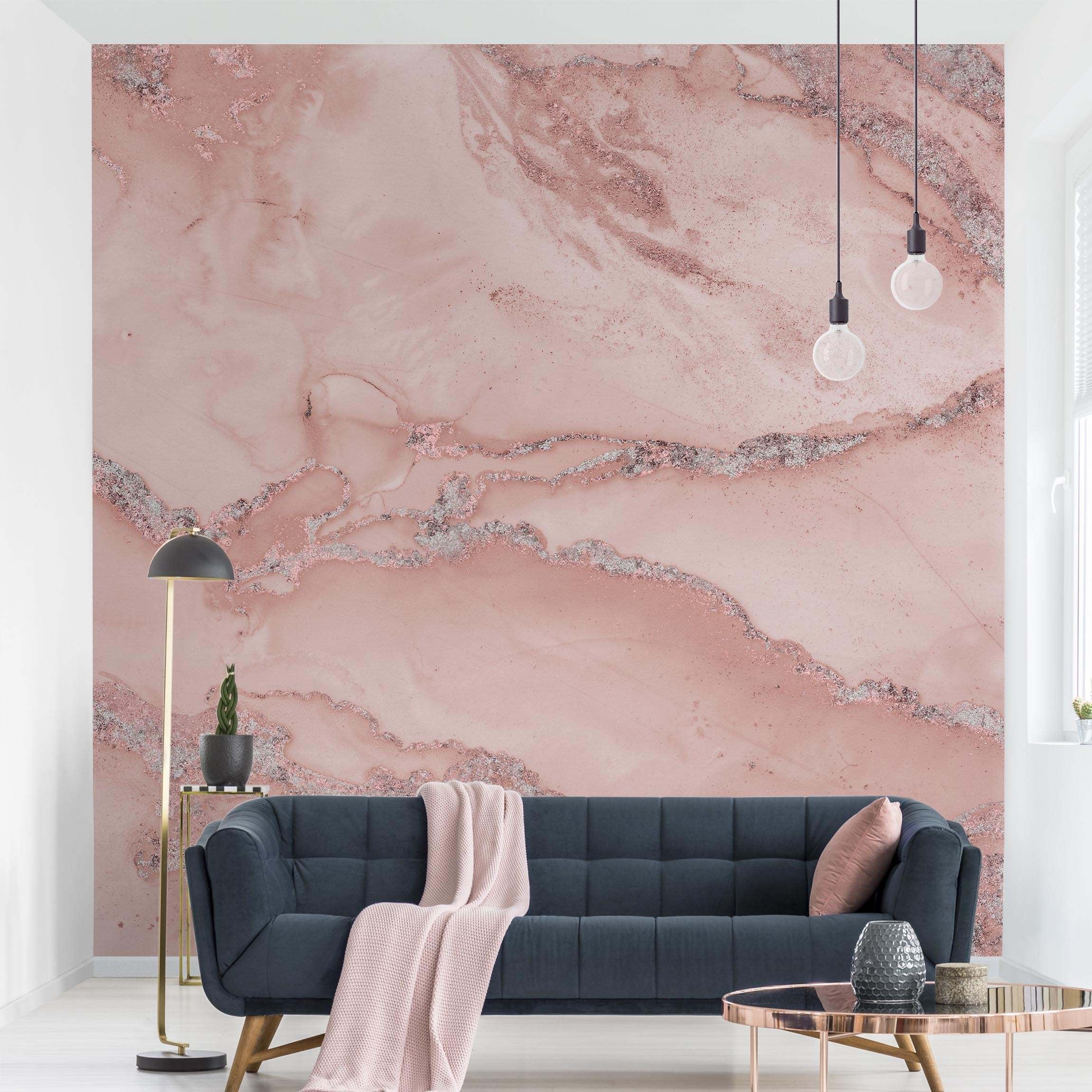 Papel pintado fotomural abstracto arte imitación piedra estampado mármol 247 - salón dormitorio cocina pasillo - tnt 288 x 288 cm premium
