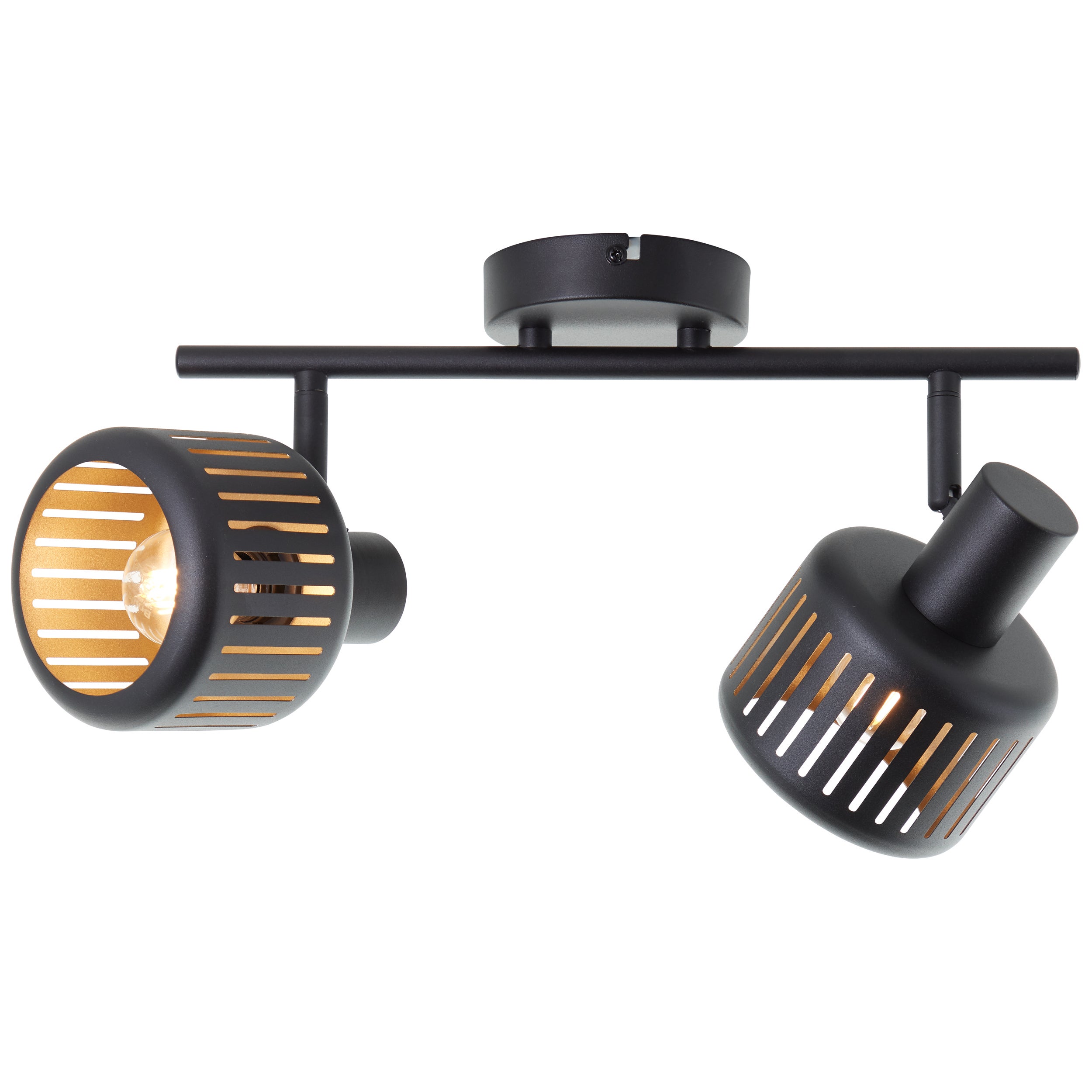 Lampa Brilliant Tyas spot tube 2 żarówki czarne złoto aluminium/czarny plastik 2x D45, E14, 28 W - 3