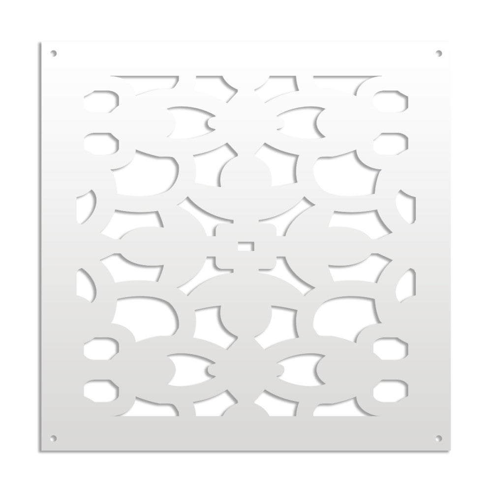 ANCHORAGE - Panel perforowany z PVC - Osłona przeciwsłoneczna - Rozmiar 73x73 cm - Grubość 1 cm - Kolor BIAŁY
