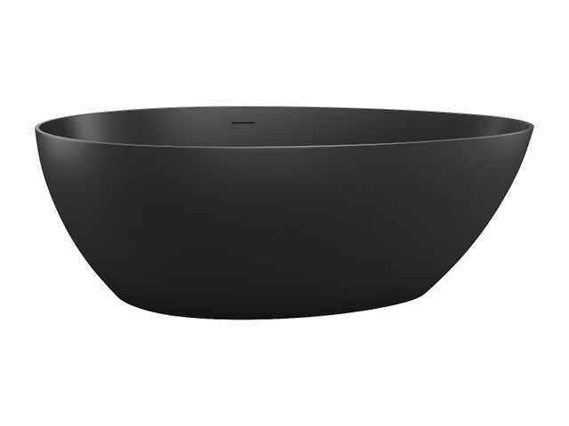 Wanna wolnostojąca asymetryczna - 245 l - 160 x 82 x 58 cm - Czarny mat - Akryl - APULIA