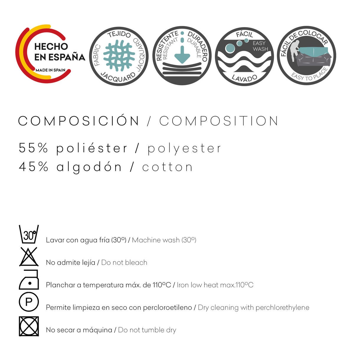 Copridivano Valeria 2 posti Universale beige 140 - 180 cm - 6