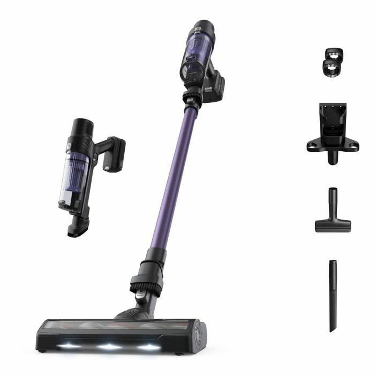 Aspiradora escoba sin cable Rowenta X-Pert 7.60 RH6A31WO 140W, 45 minutos de autonomía, diseño 2 en 1 color negro y morado - Imagen 3