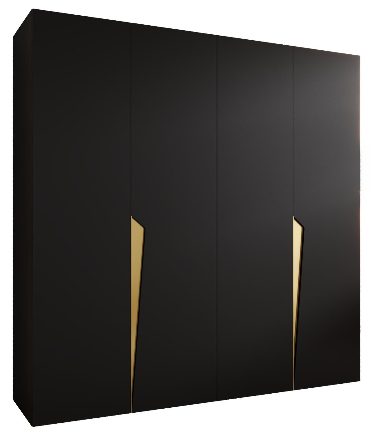 Szafa uchylna otwierana Piano 1 200 x 52 x 202 cm czarny + u. Złoty Abiks Meble