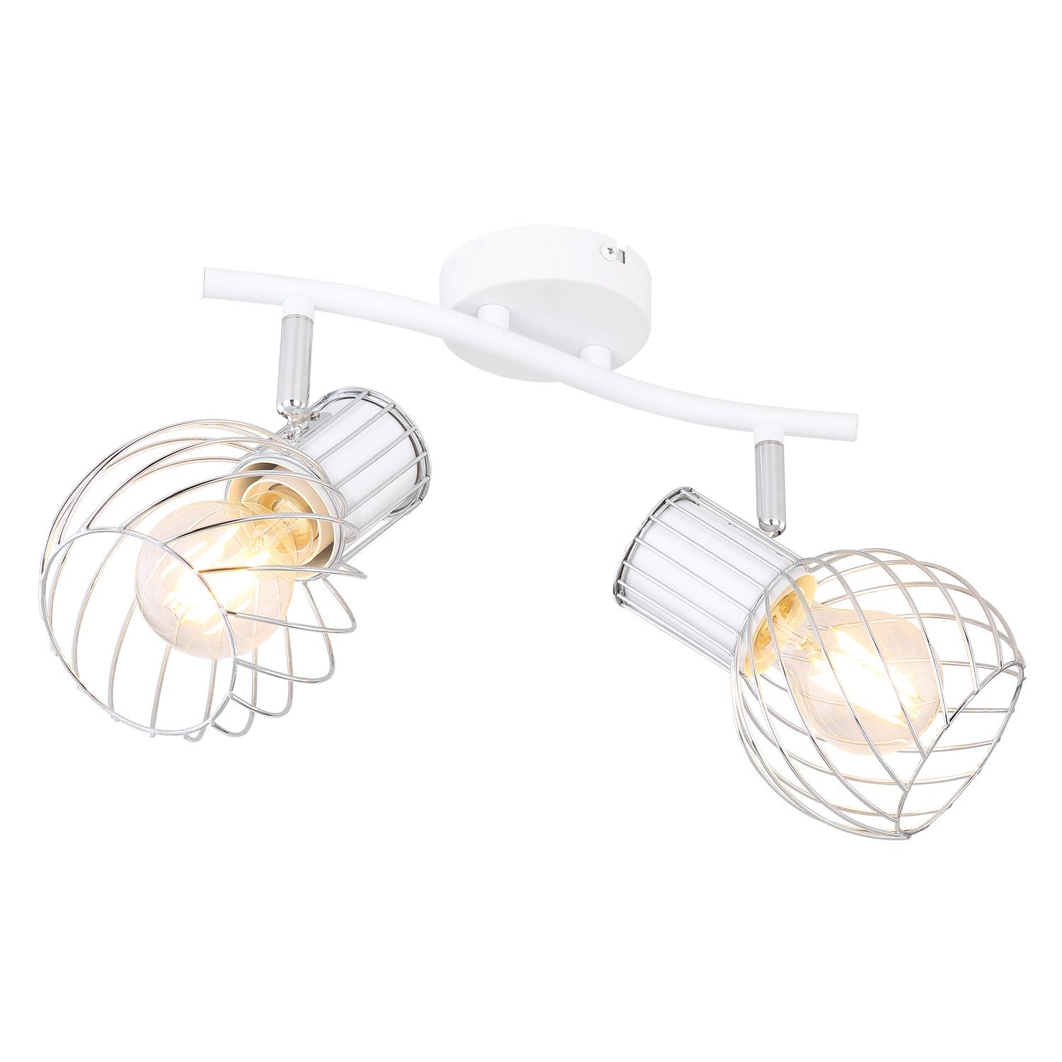 Plafonnier spot design Luise - Blanc et argent | Leroy Merlin