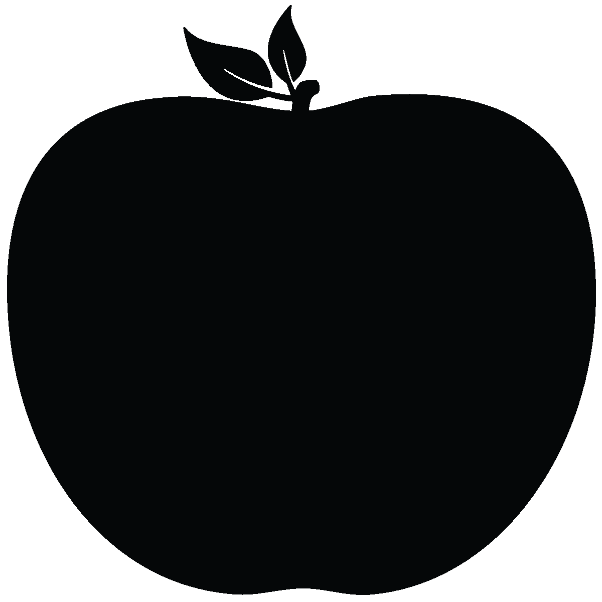 Adesivo lavagna mela reale + bianco gesso liquido - Sticker adesivo - adesivi murali - 75x75cm - 2