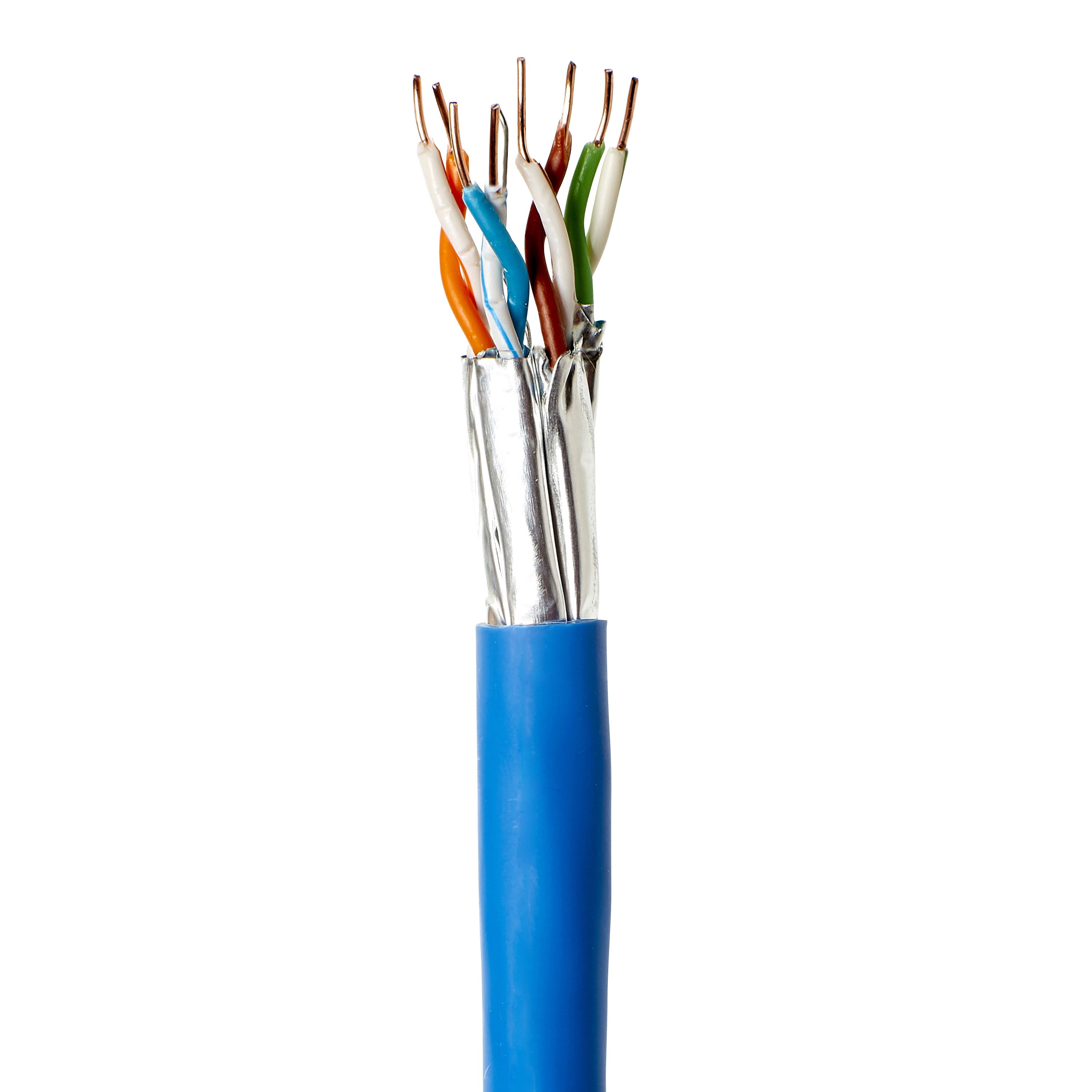 Kabel sieciowy FTP CAT6a LEXMAN 50m niebieski