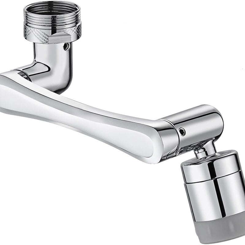 Obrotowy perlator kranowy 1440°, obrotowy perlator kranowy z 2 funkcjami natrysku, kran, średnice zewnętrzne 20 mm, 22 mm, 24 mm