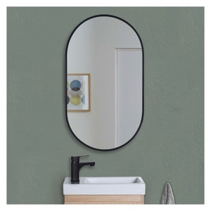 Miroir ovale 40 x 70 cm PEPPER Noir