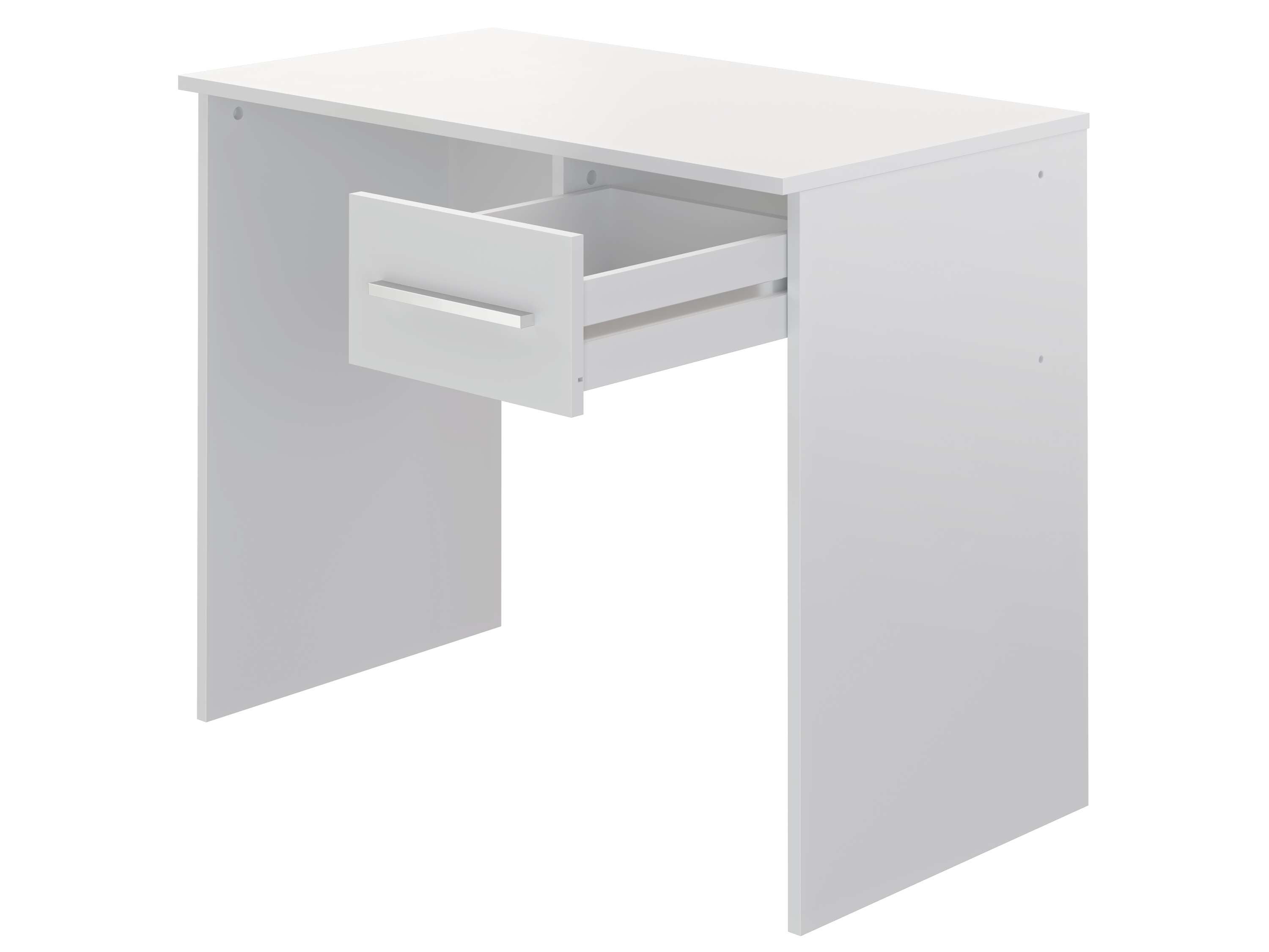 Bureau SAME 1 tiroir 90x50x74 cm blanc TALESA - 7