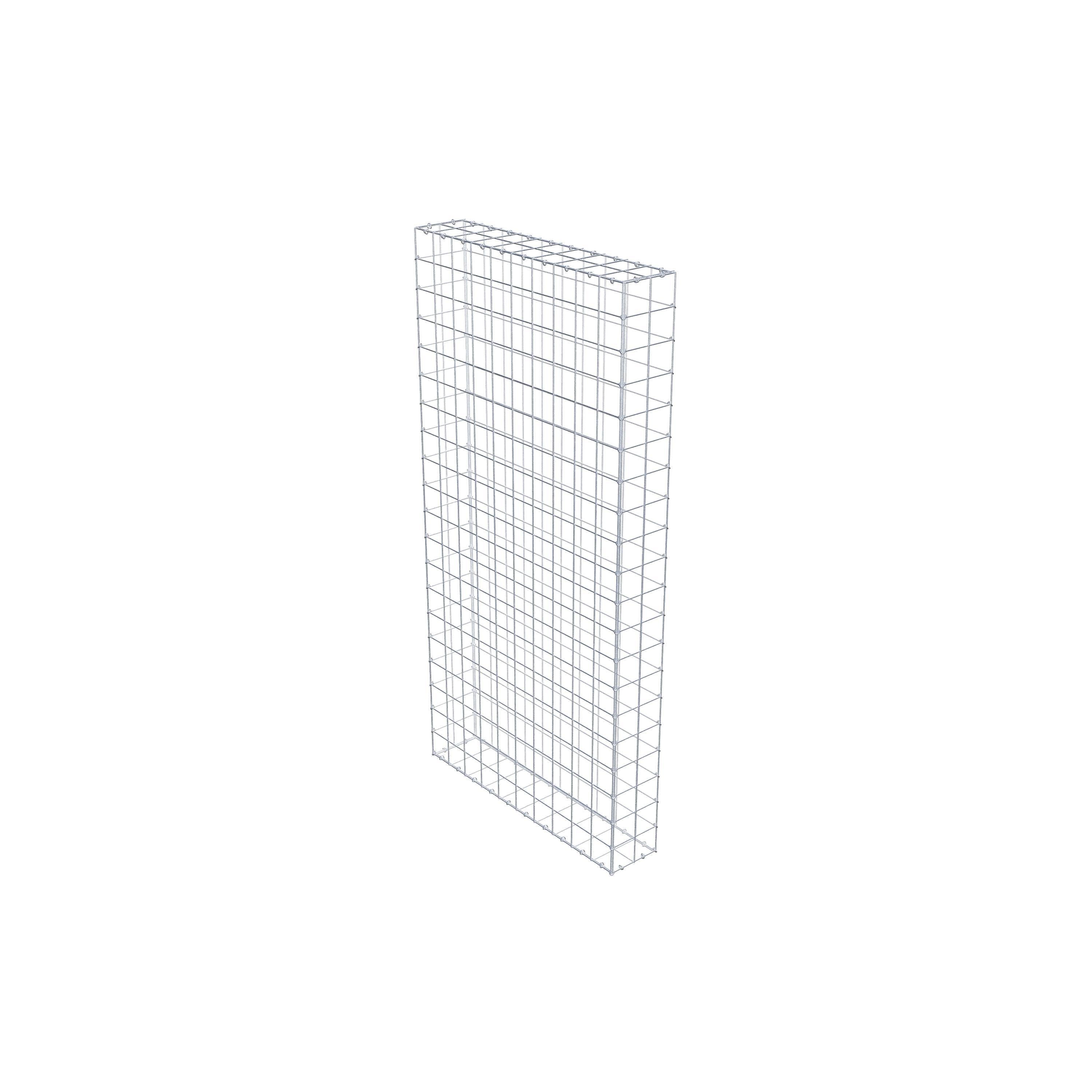 Gavión de acero galvanizado 200x100x20cm (LxAxP), malla 10 x 10cm, Anillo en C, jaula metálica para muro o jardín - 6