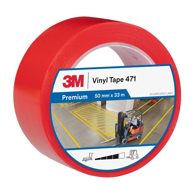 Rubans de marquage au sol 3M 471® - Largeur (mm) : 50 - Long. (m) : 33