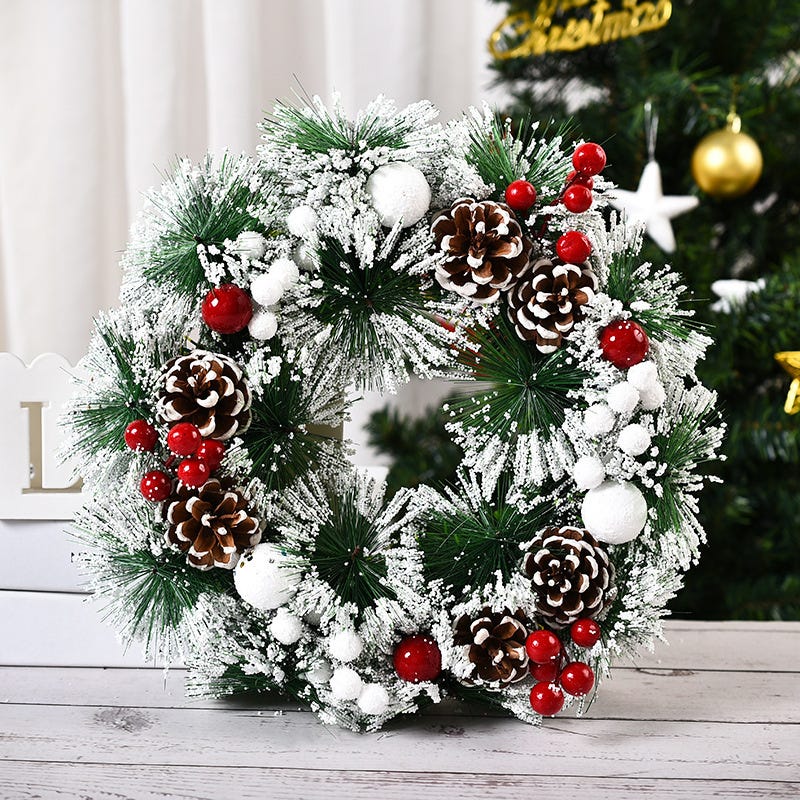 Ghirlanda Natalizia Metallizzata Bianca 10 M Con Luci LED Multicolore - Set Completo Per Albero, Camino E Decorazioni Feste