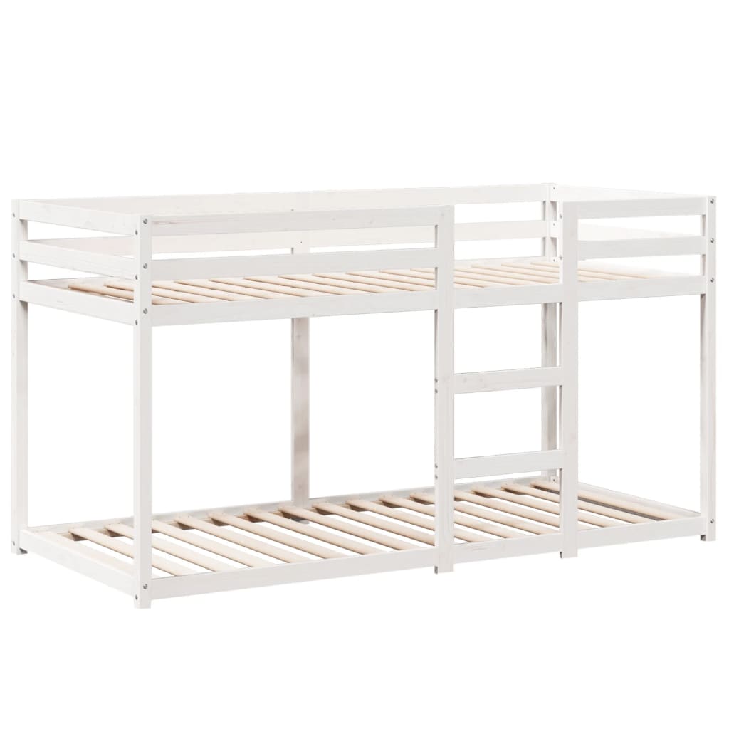 Lit superposé avec toit blanc 75x190 cm bois massif de pin - 7