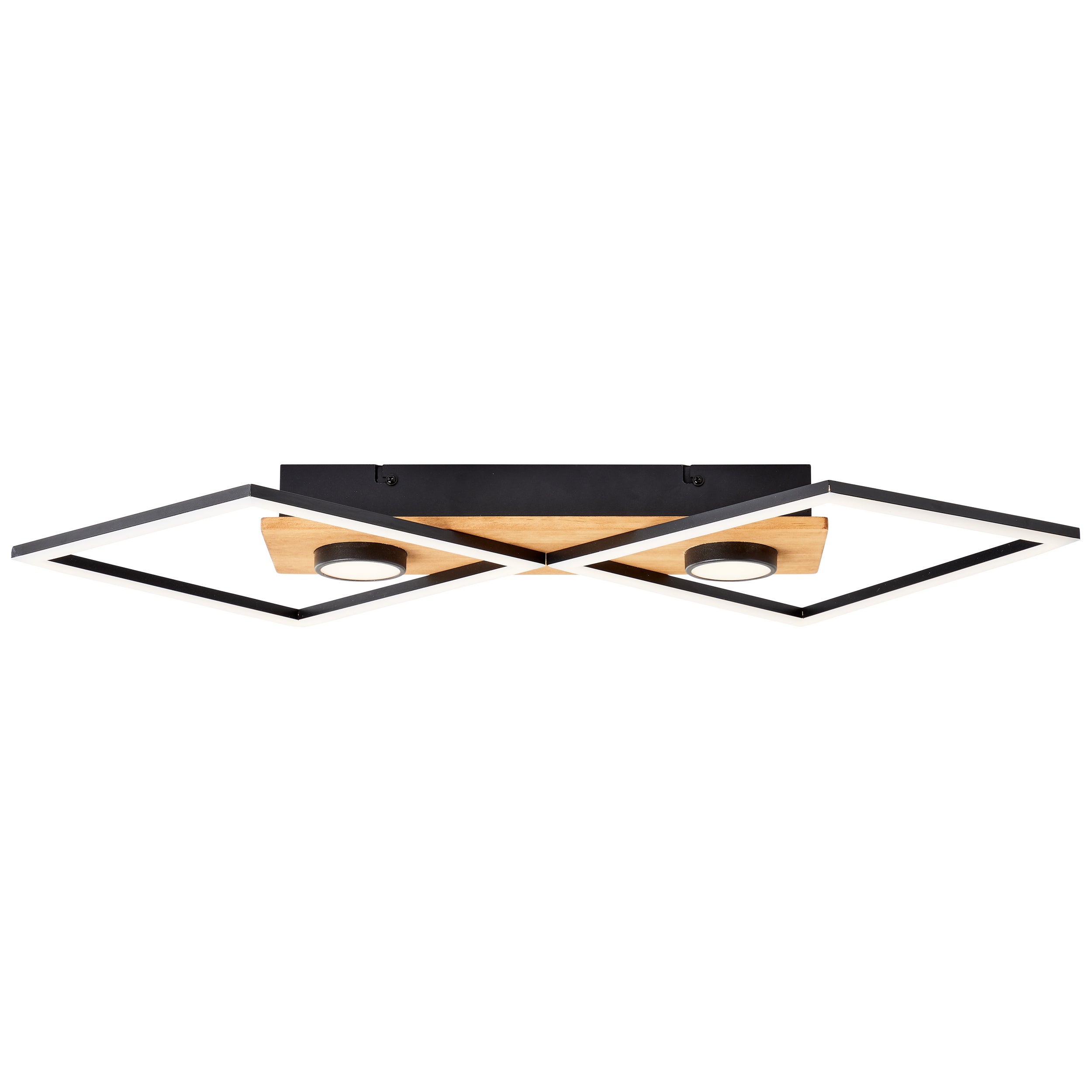 Brilliant Woodbridge LED lampa sufitowa 70x35cm drewno/czarny, drewno/metal/plastik, 1x zintegrowana dioda LED, 32 W, (strumień świetlny: 3100lm, barw