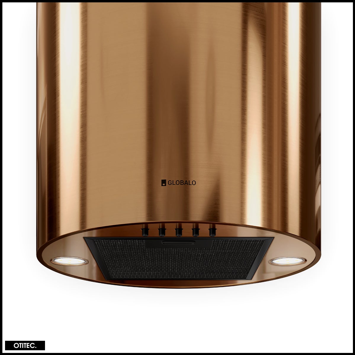 Hotte Murale Aspirante Silencieuse - 39 cm - 570 m3/h - LOBELIO - Caramel Doré - 2