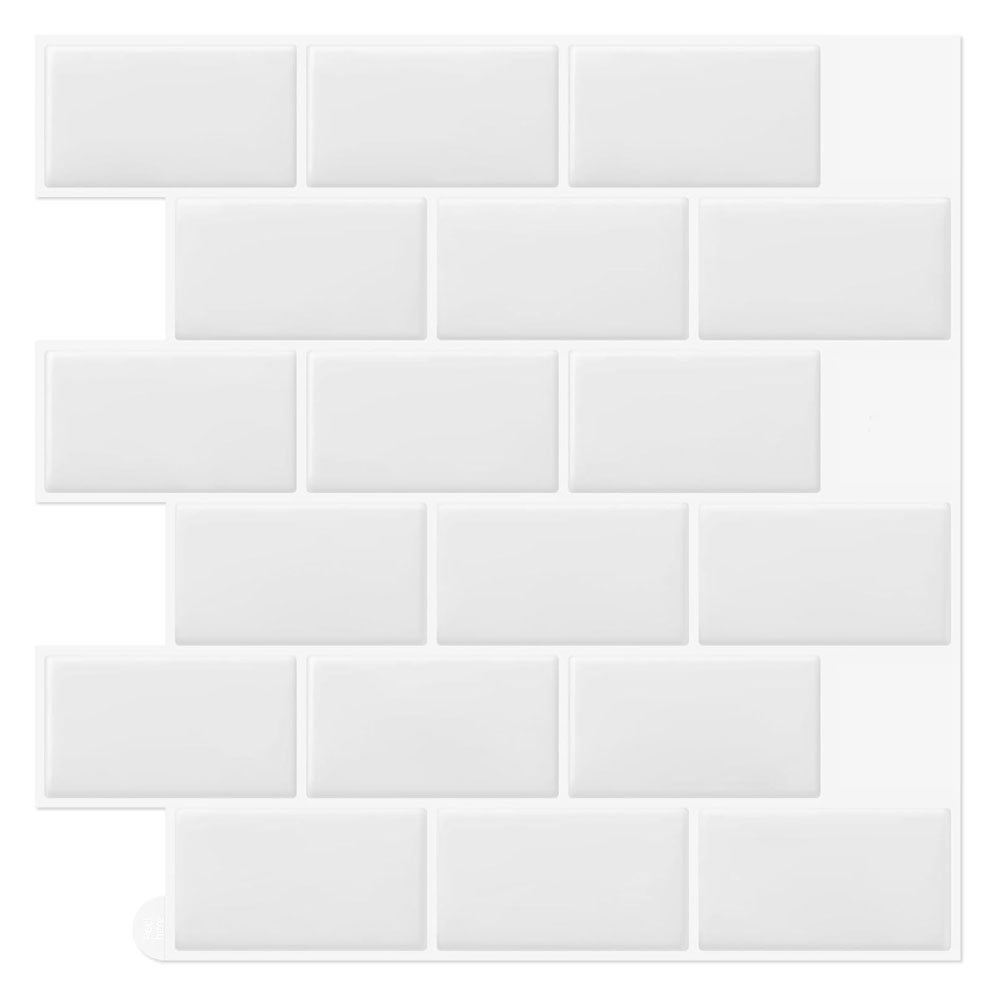 10 sztuk kleju do płytek ściennych do kuchni, płytek typu metro, płytek ściennych do łazienek, biały, 30,5 x 30,5 cm